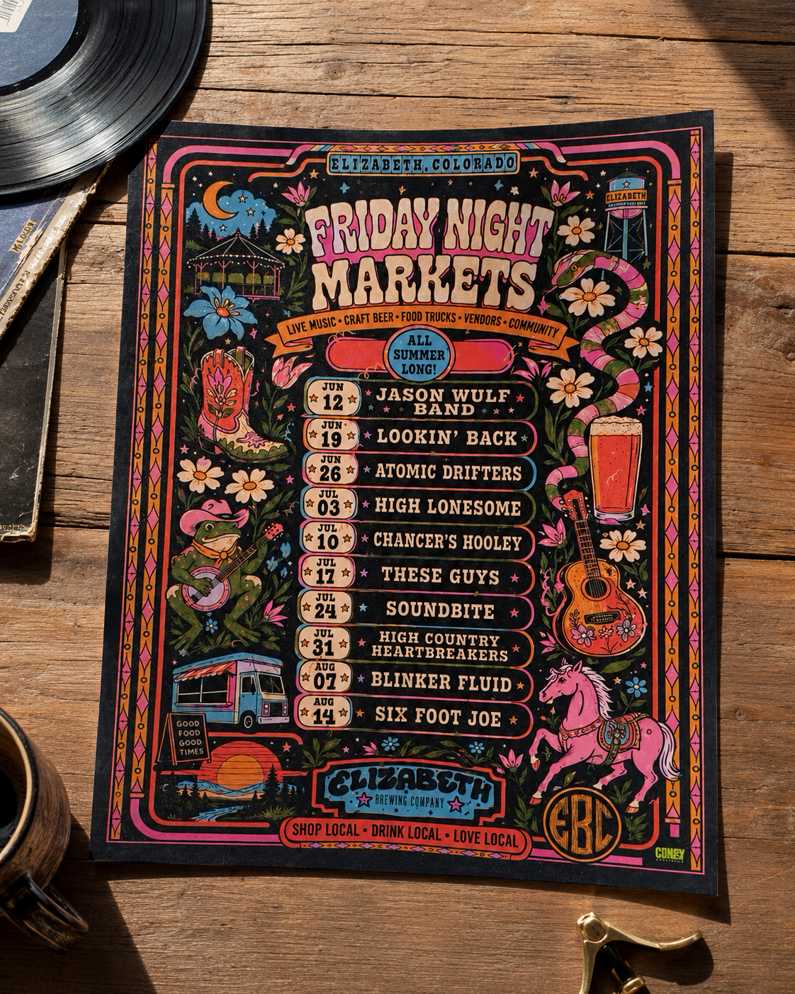 Elizabeth Friday Night Market Concert Line Up Poster